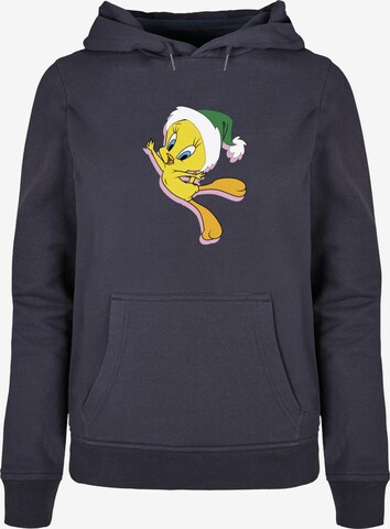 ABSOLUTE CULT Sweatshirt 'Looney Tunes - Tweety Christmas Hat' in Blue: front