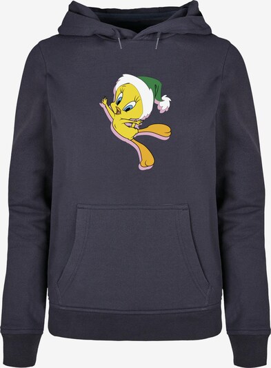 ABSOLUTE CULT Sweatshirt 'Looney Tunes - Tweety Christmas Hat' in Navy / Yellow / Green / White, Item view
