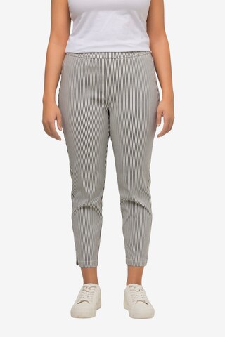 Coupe slim Pantalon à plis Ulla Popken en bleu