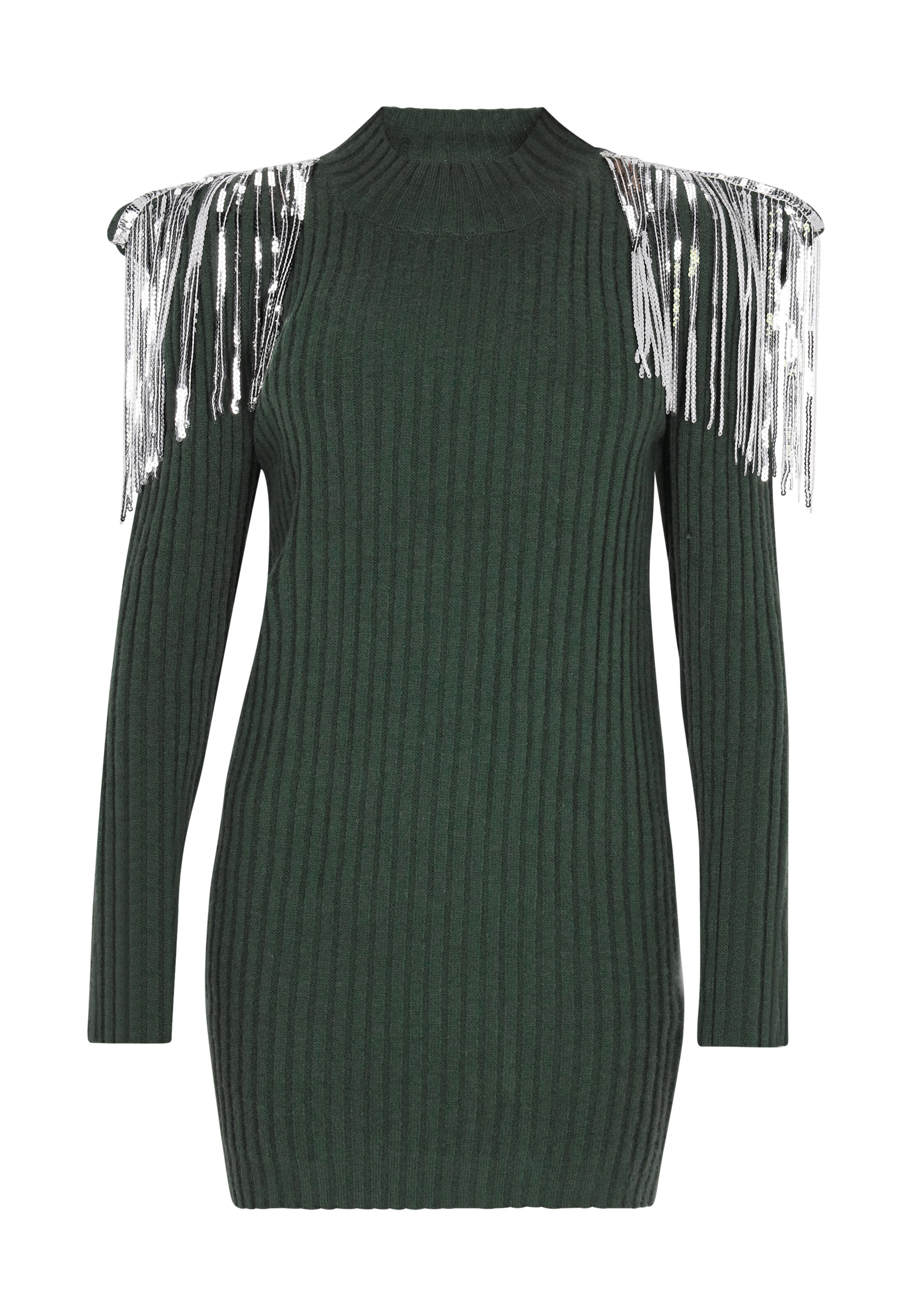 Robes en maille faina en vert : devant