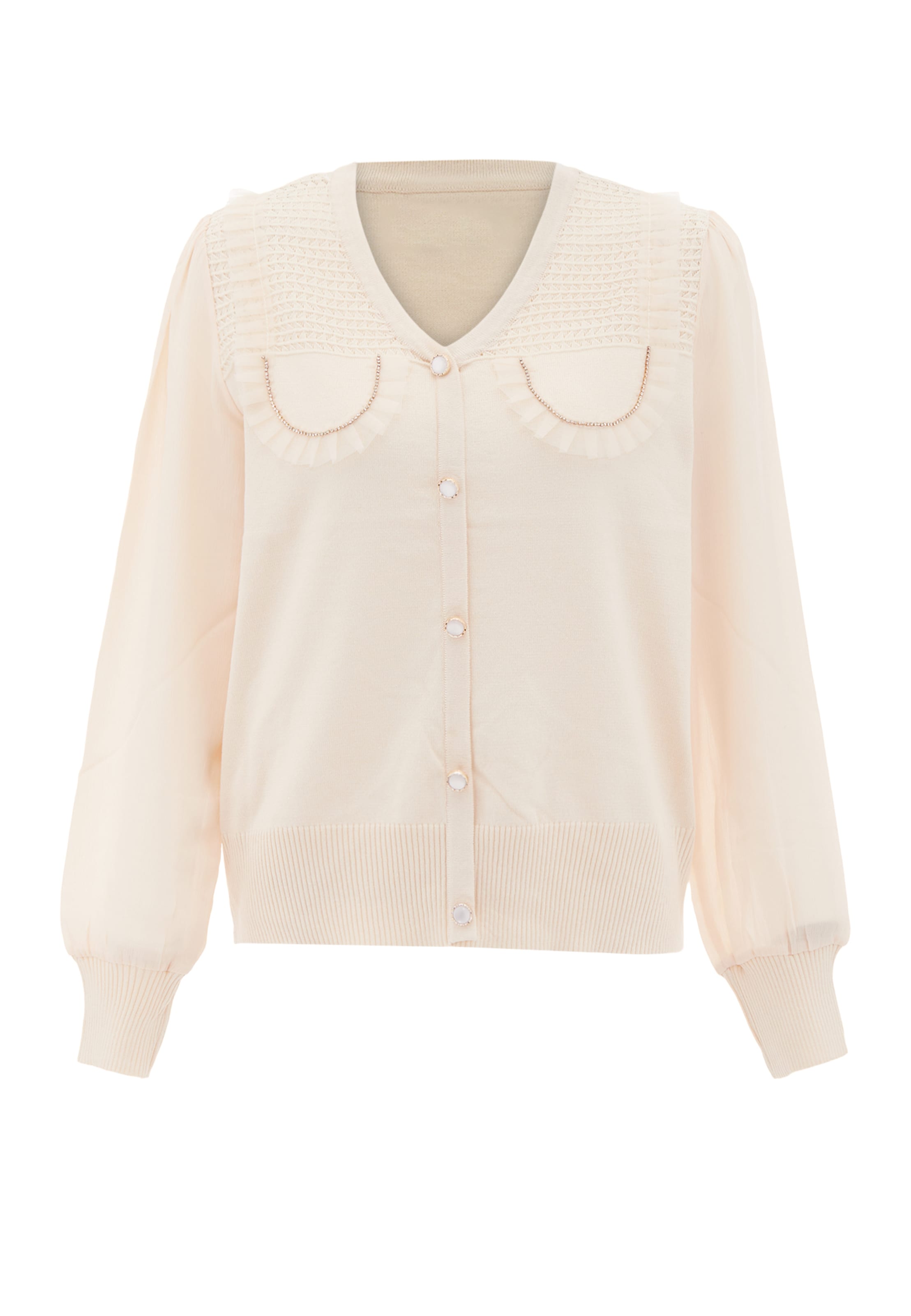 carato Knit cardigan in White: front