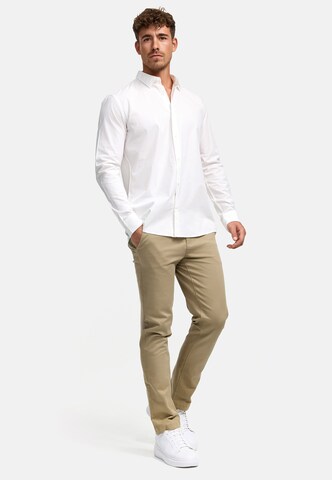 INDICODE JEANS Regular fit Overhemd 'Kamby ' in Wit
