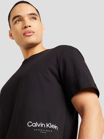 Calvin Klein - Camisa 'OFF PLACEMENT' em preto