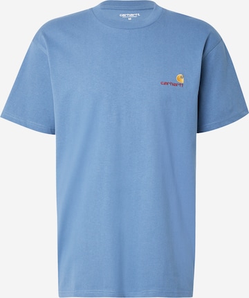 Carhartt WIP Majica 'American Script' | modra barva: sprednja stran