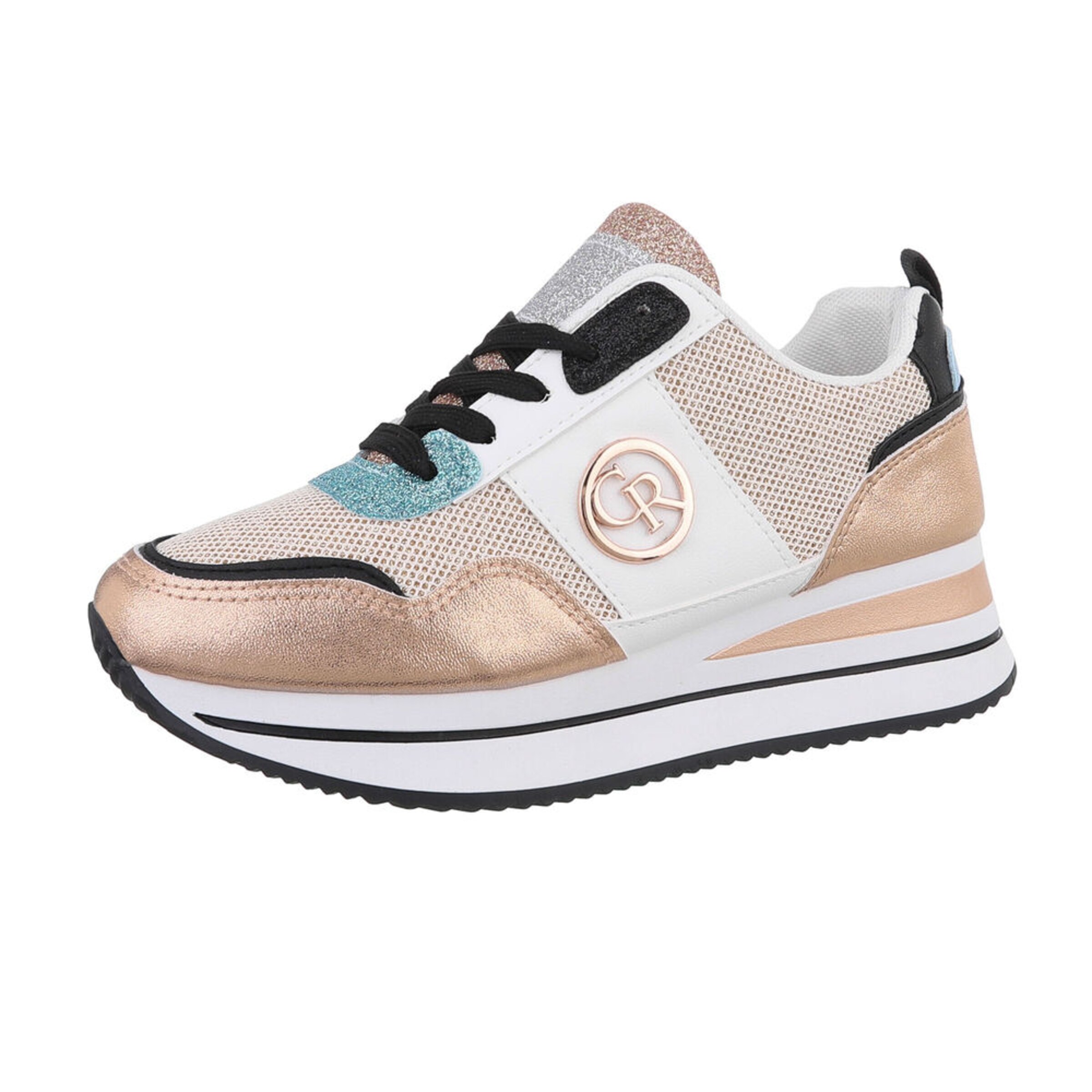 Ital-Design Sneaker in Beige: Vorderseite