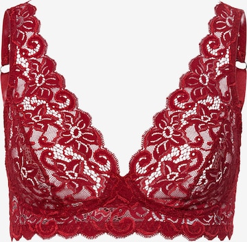 Hanro Triangle Bra ' Moments ' in Red: front
