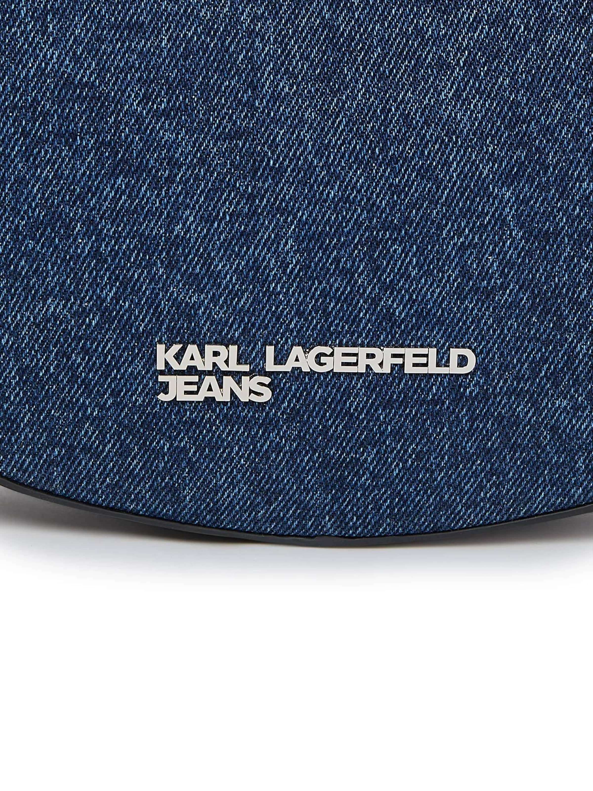 KARL LAGERFELD JEANS Taška přes rameno 'Rebel' – modrá