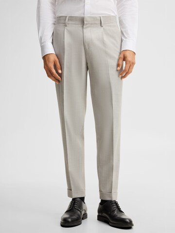 STRELLSON Loosefit Bandplooibroek in Beige: voorkant