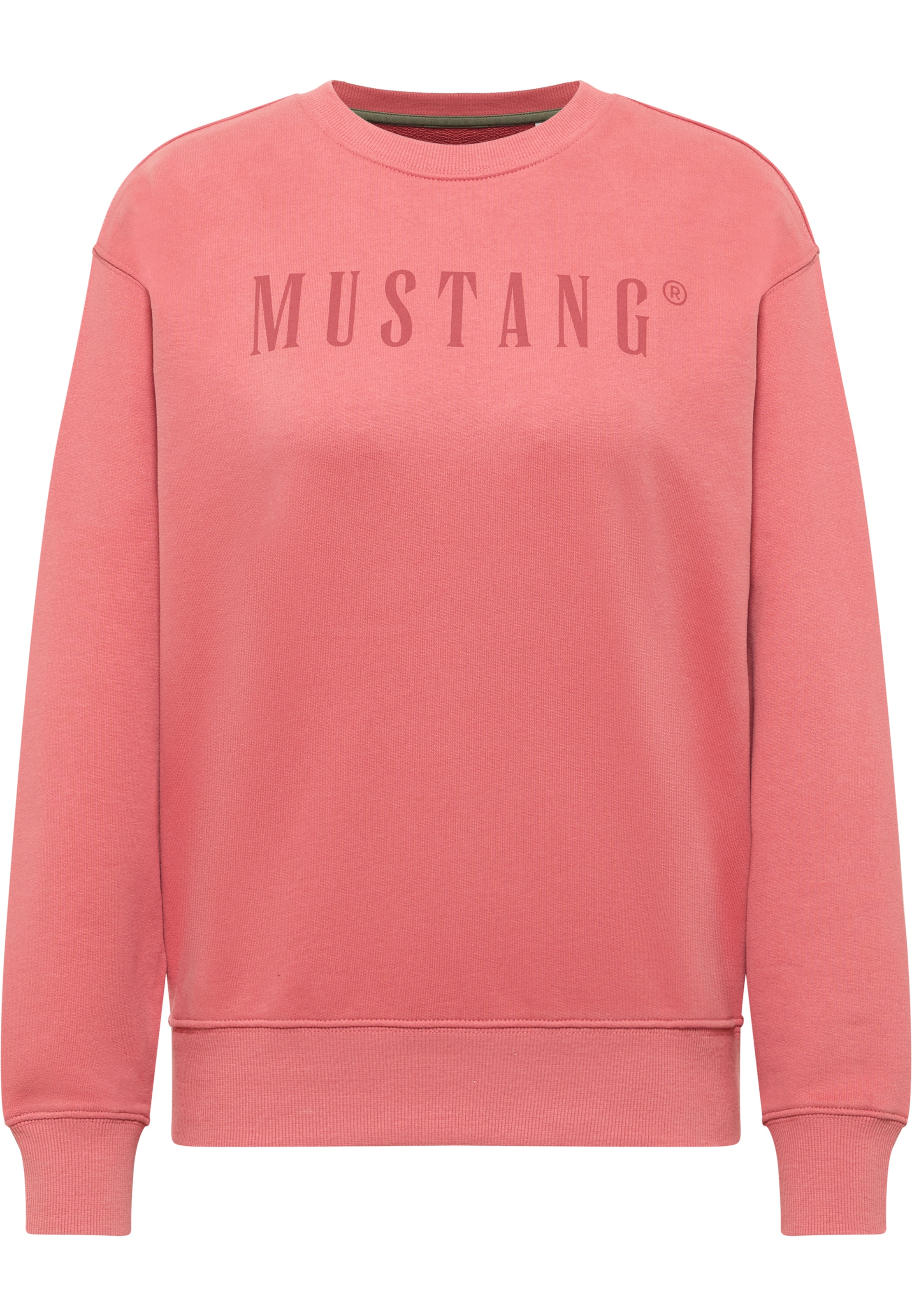 MUSTANG Sweatshirt 'Style Aberdeen ' in Pink: front