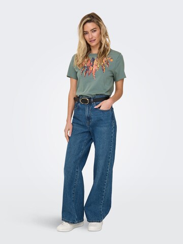 ONLY T-Shirt 'ONLLucy' in Grün