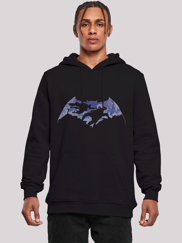 F4NT4STIC Sweatshirt 'Batman v Superman Battle' in Black: front