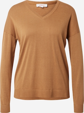 s.Oliver Sweater in Brown: front