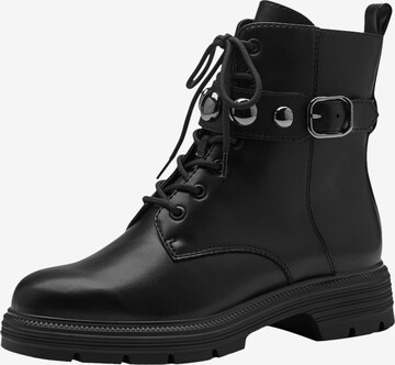 TAMARIS Lace-Up Ankle Boots in Black: front