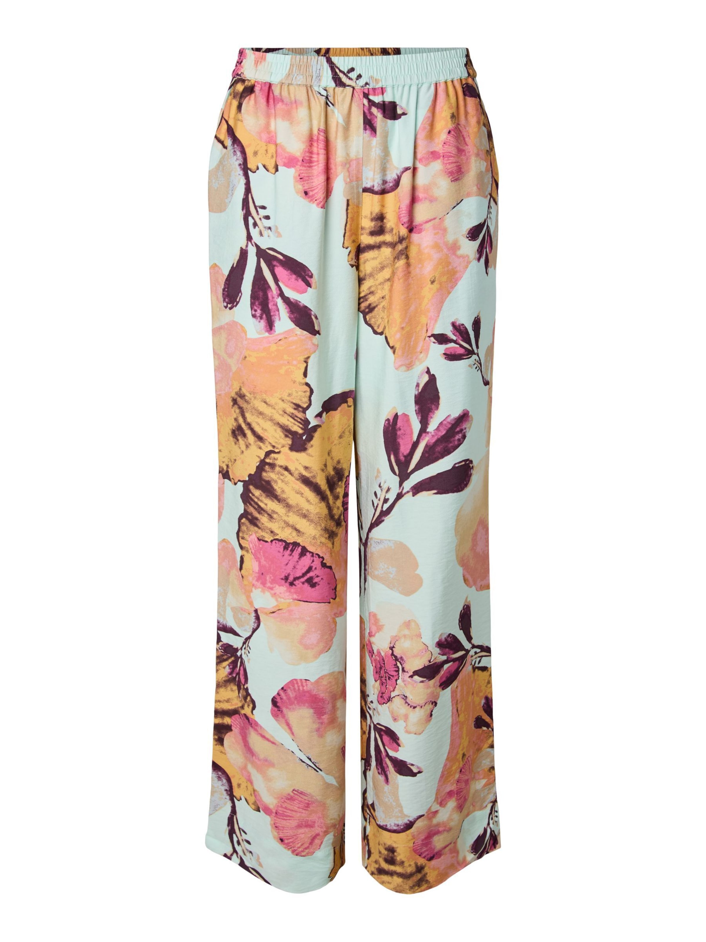 Wide Leg Pantalon 'YASErini' YAS en bleu : devant