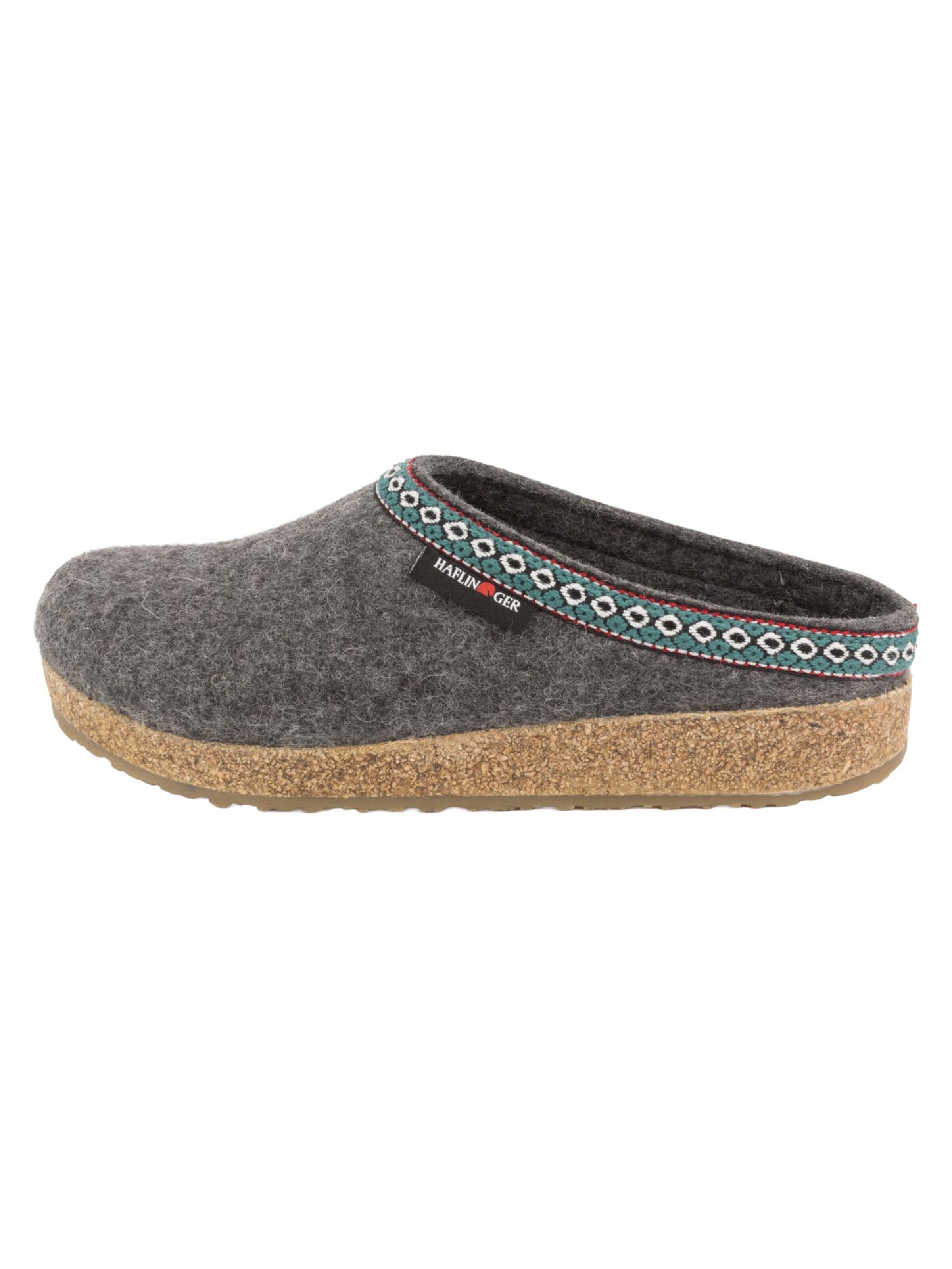 HAFLINGER Clogs 'Franzl' in Grijs: voorkant