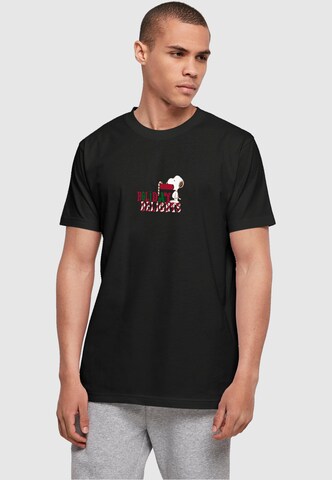 T-Shirt 'Peanuts Holiday Delight' Merchcode en noir : devant