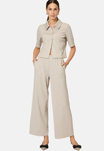 Wide leg Pantaloni di zero in beige