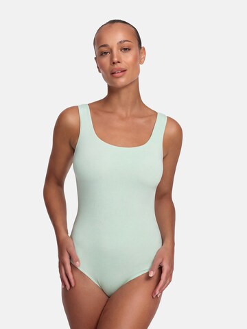 Body modellante 'Low Back - Body' di cfab by creamy fabrics in verde: frontale
