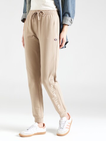 Tapered Pantaloni di Champion Authentic Athletic Apparel in marrone: frontale