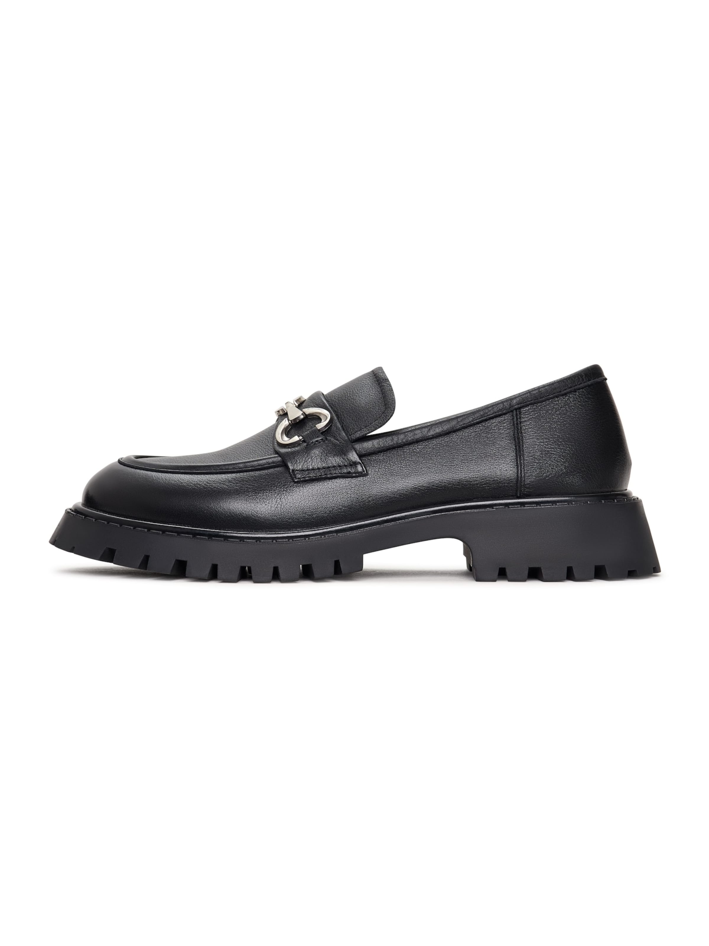CESARE GASPARI Slipper in Schwarz: Vorderseite