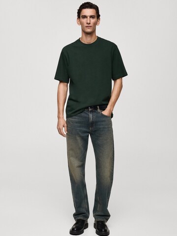 MANGO MAN T-shirt 'ANOUK' i grön