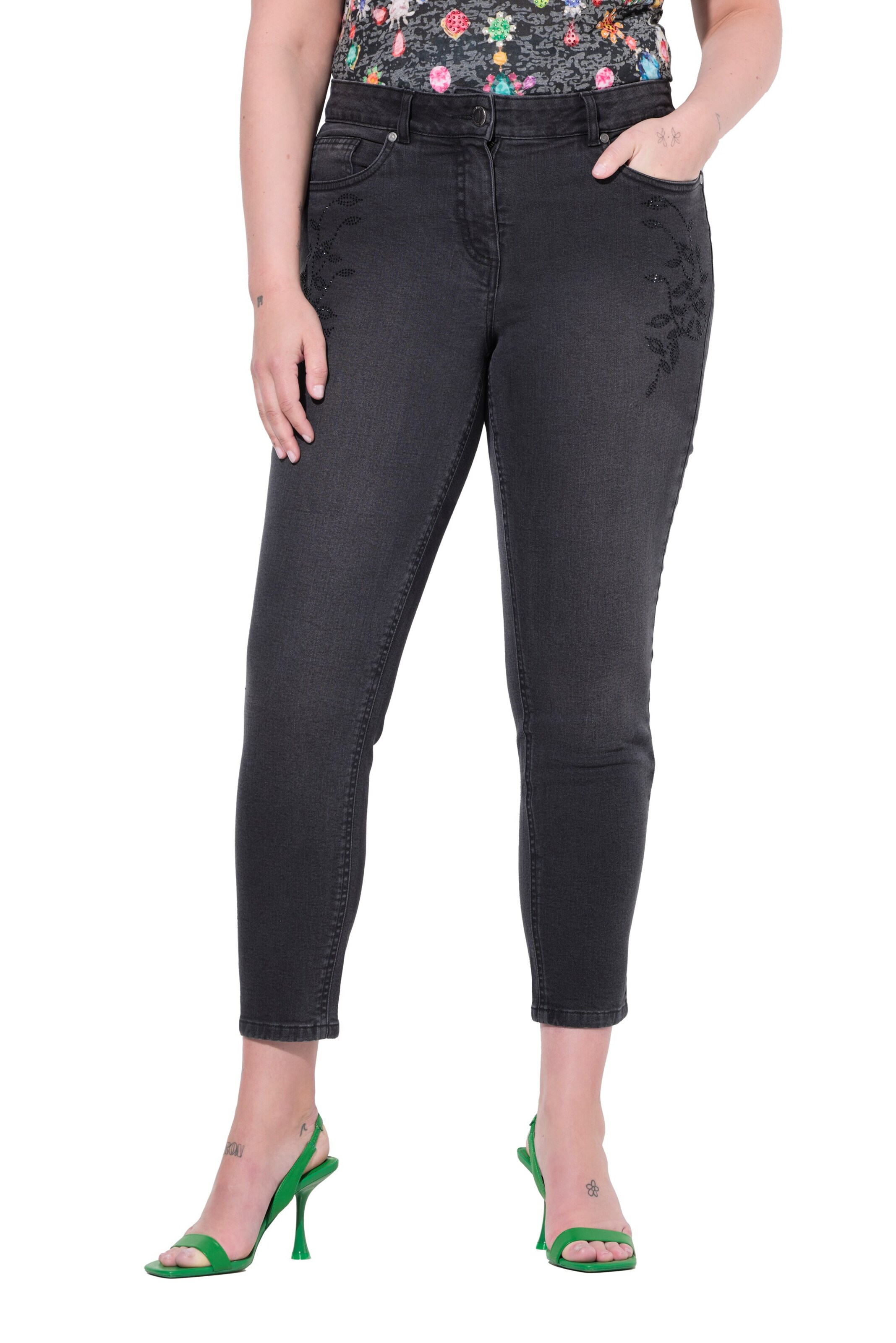 MIAMODA Slimfit Jeans in Grijs: voorkant