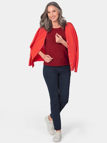 Goldner Strickjacke in Rot