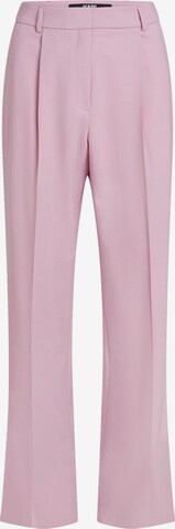 Karl Lagerfeld Loose fit Pleat-Front Pants in Purple: front