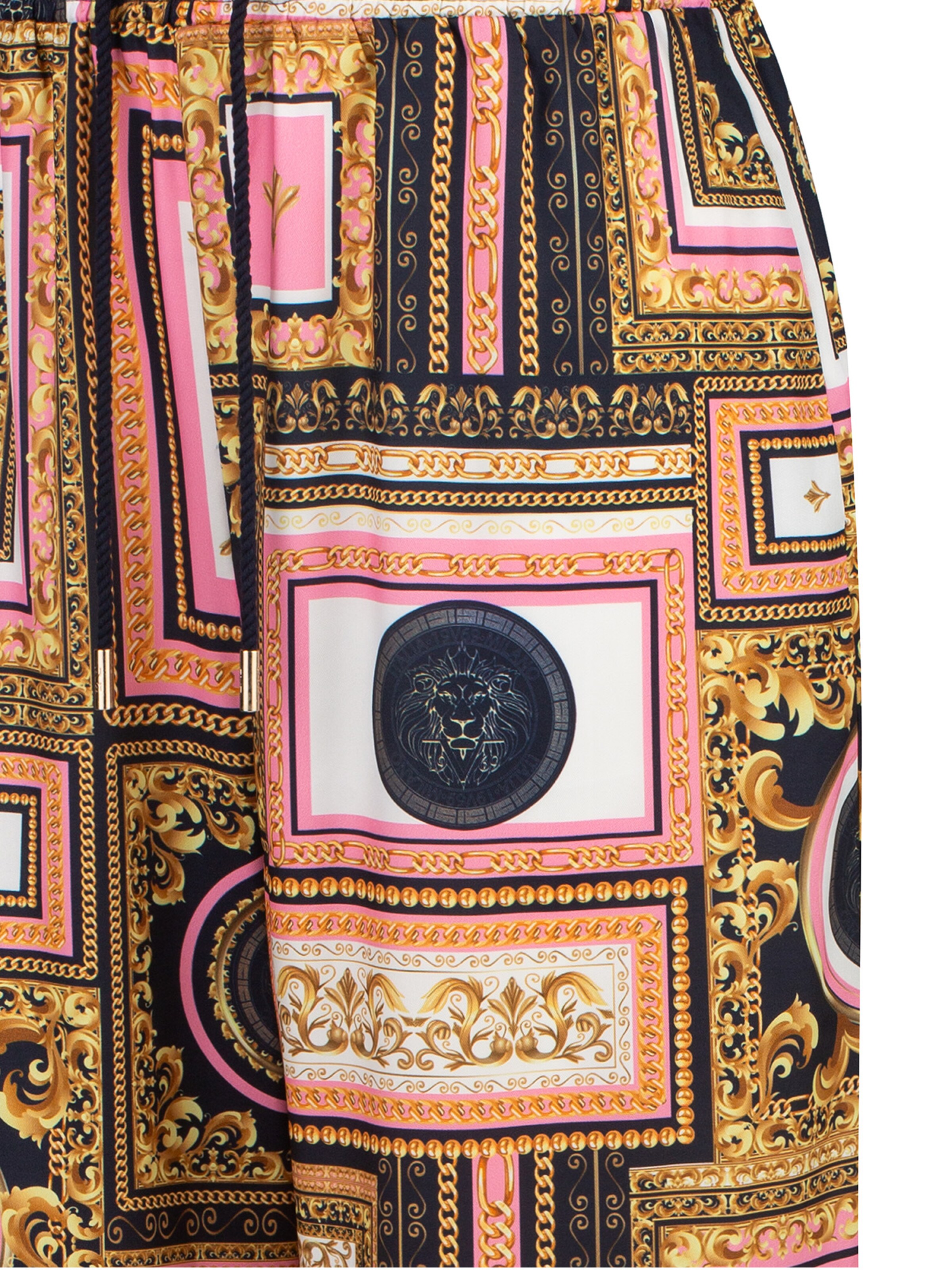 Wide Leg Pantalon 'Mamo Baroque' 19V69 ITALIA en mélange de couleurs