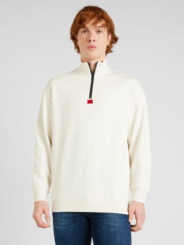 HUGO Sweatshirt 'DURTY' in Wit: voorkant