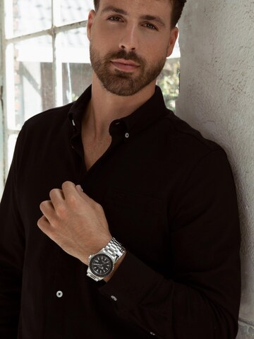 Montre à affichage analogique 'Statement' Lucardi en argent