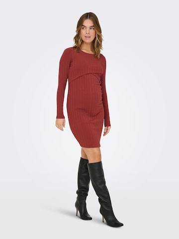 Only Maternity Jurk 'OLMALEJANDRA' in Rood