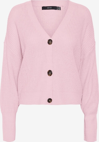 VERO MODA Knit Cardigan 'Lea' in Pink: front