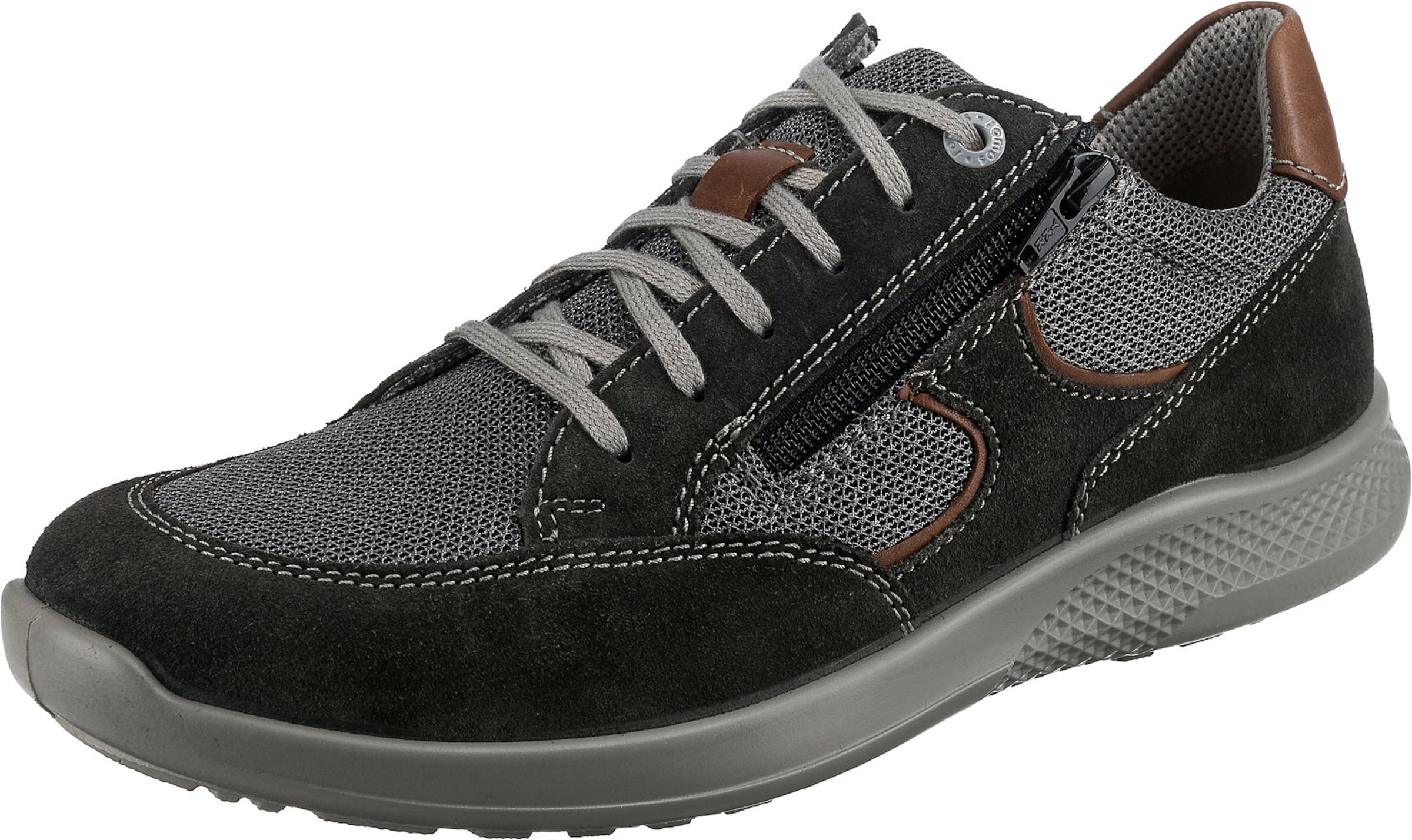 JOMOS Schnürschuh ' Campus' in Grau: Vorderseite