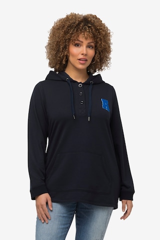 Ulla Popken Sweatshirt in Blauw: voorkant