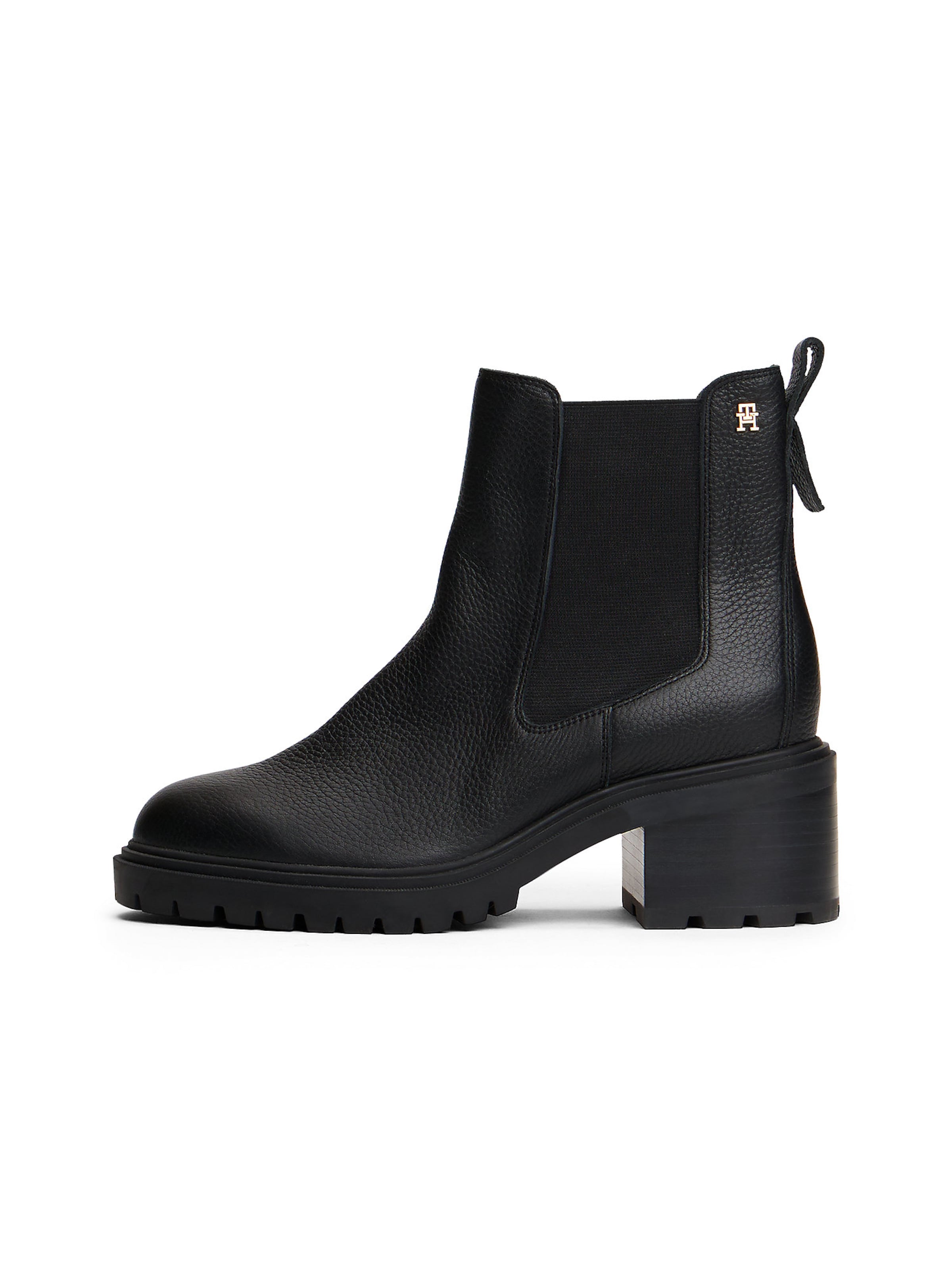 TOMMY HILFIGER Chelsea boots in Black: front