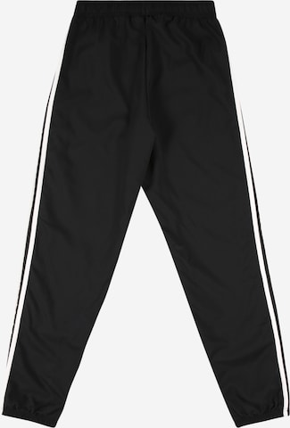 ADIDAS SPORTSWEAR Дънки Tapered Leg Спортен панталон 'Essentials 3-Stripes ' в черно