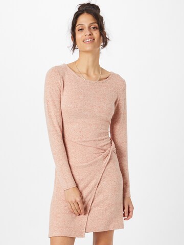 ABOUT YOU Knitted dress 'Rebecca' in Brown: front