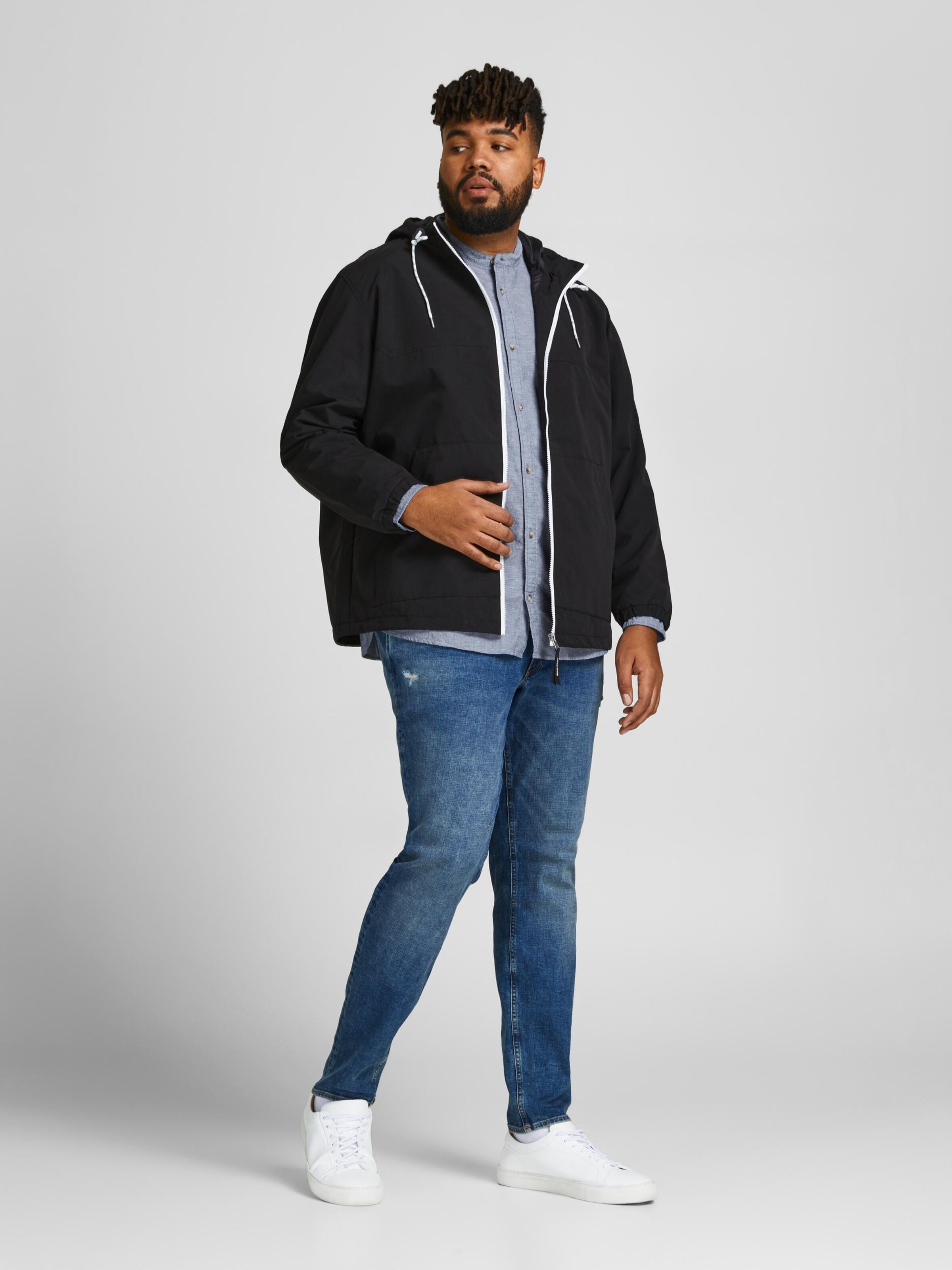 Männer Große Größen Jack & Jones Plus Hemd in Navy - MU19524 Männer Große Größen Jack & Jones Plus Hemd in Navy - MU19524