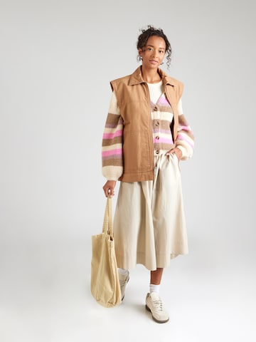 ROXY Cardigan 'MARBLE TILES' i beige