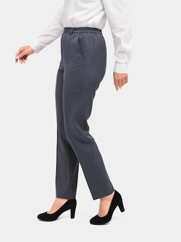 Goldner Regular Pleated Pants 'Martha' in Grey
