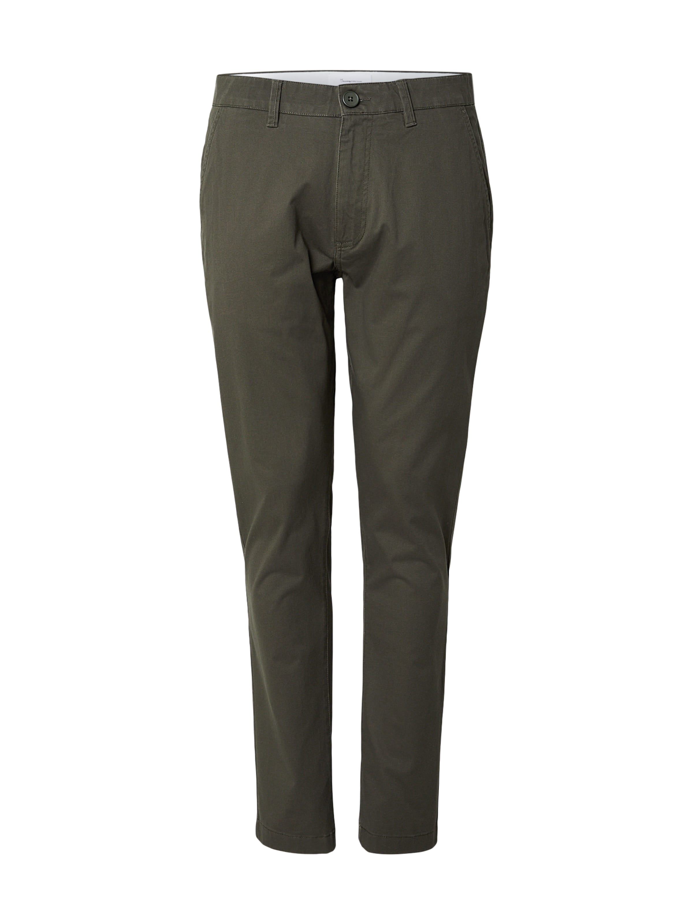 KnowledgeCotton Apparel - Slimfit Pantalón chino 'LUCA' en verde: frente