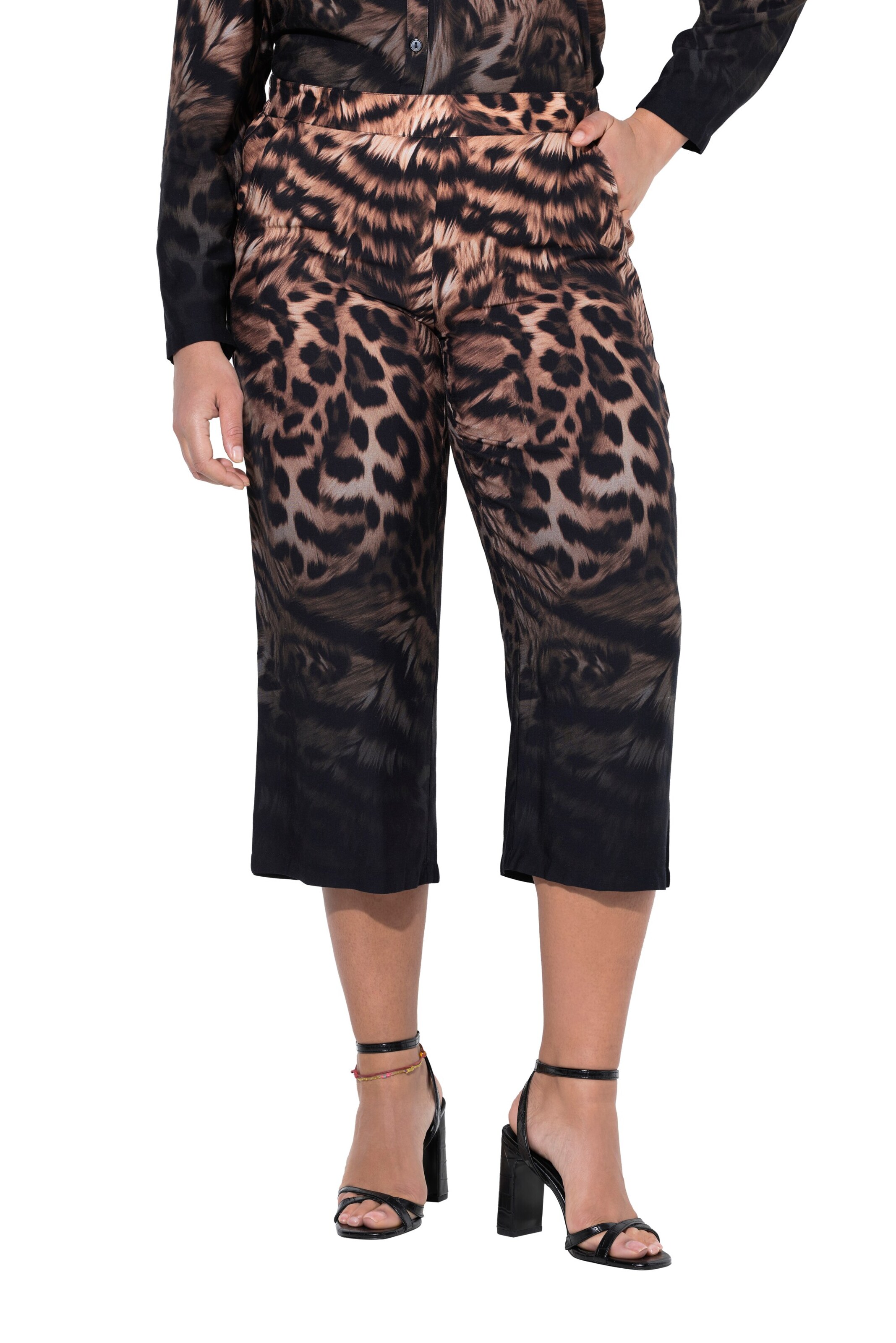 MIAMODA Wide Leg Hose in Braun: Vorderseite