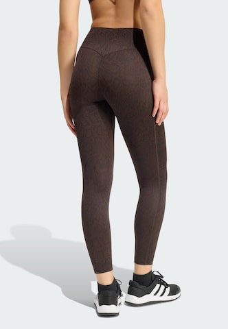 ADIDAS PERFORMANCE - Skinny Pantalón deportivo 'Optime PrimeLift' en marrón