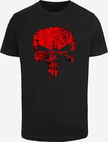 F4NT4STIC Shirt 'Marvel Punisher Vintage Comic' in Zwart: voorkant