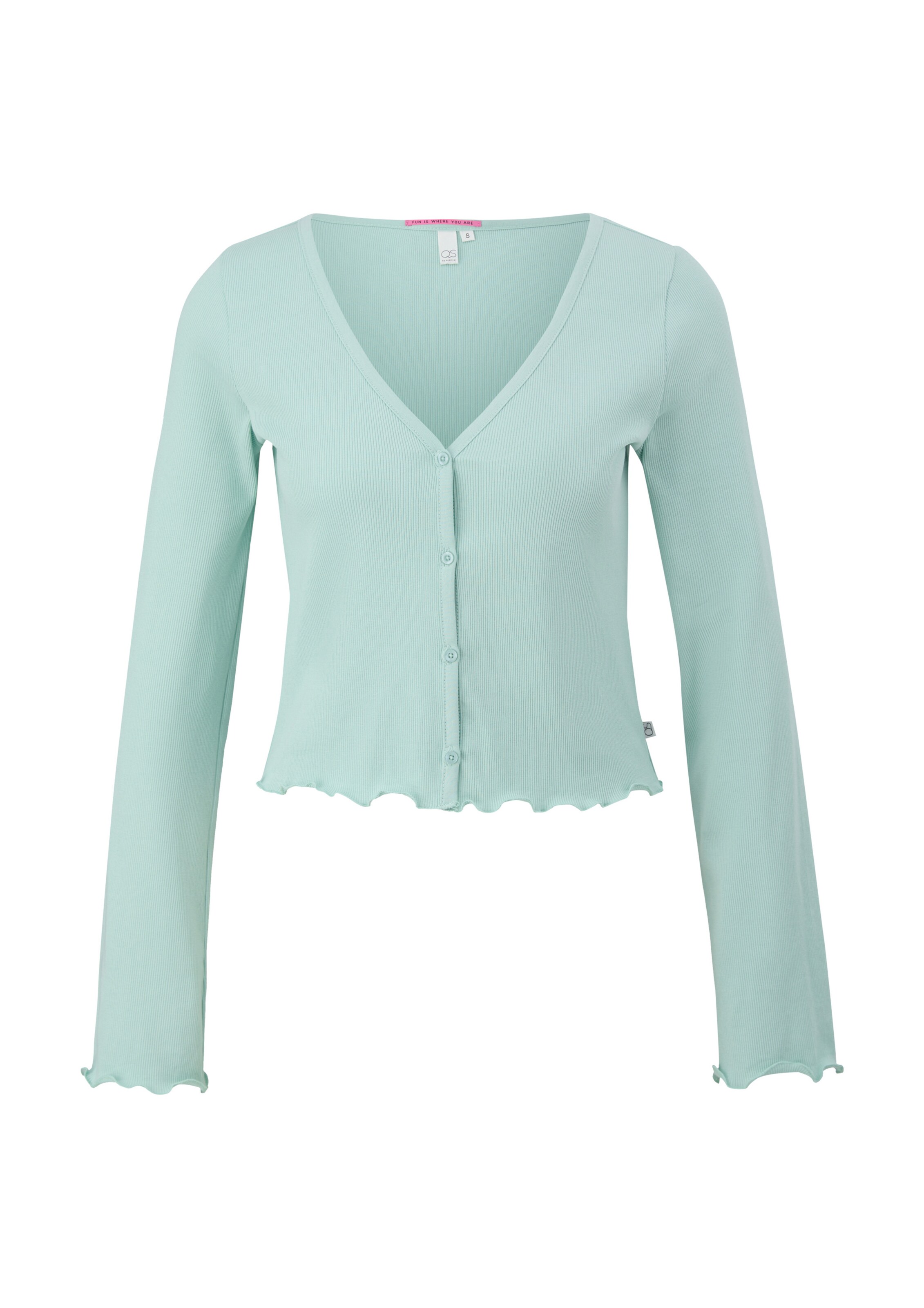 QS Shirt in Blauw: voorkant