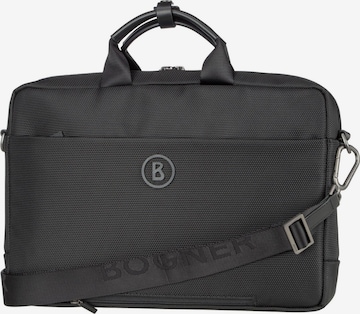 BOGNER Document Bag in Black: front