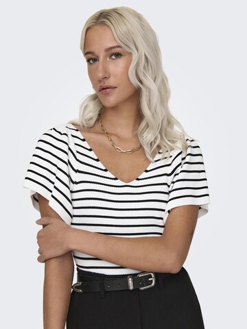 ONLY T-shirt 'LEELO' i vit
