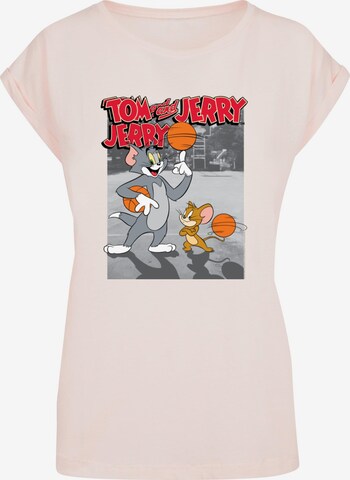 T-shirt 'Tom and Jerry - Basketball Buddies' ABSOLUTE CULT en rose : devant
