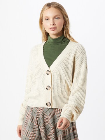 JDY Knit Cardigan 'Justy' in Beige: front